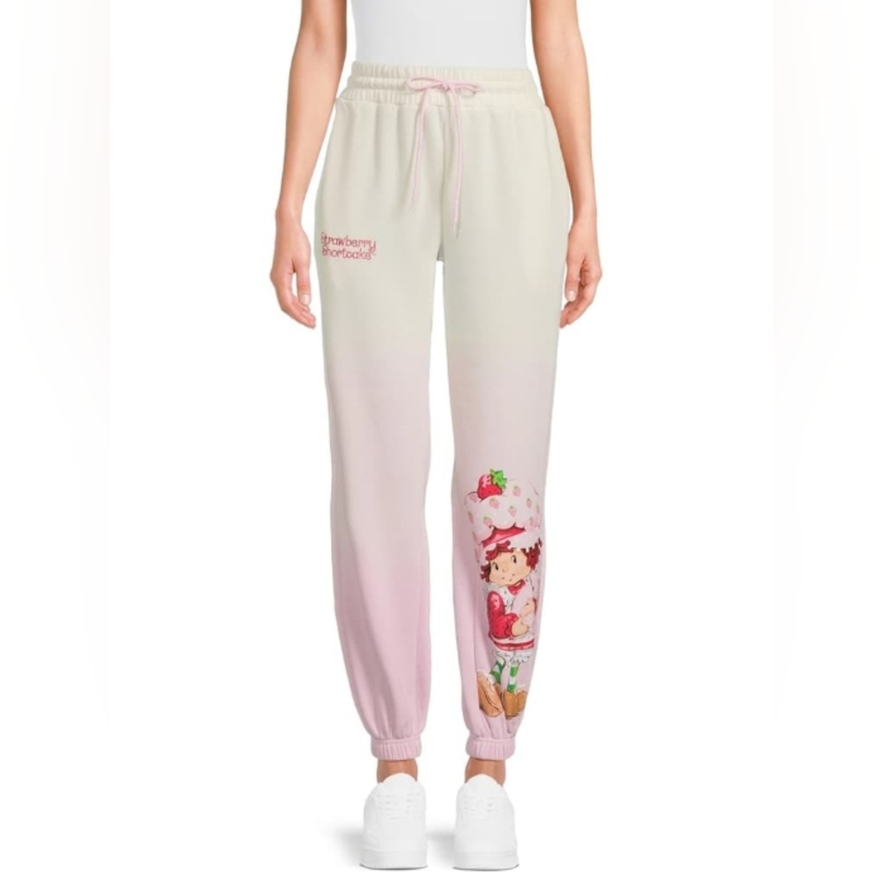 Tiktok Viral Strawberry Shortcake Pink Graphic Sweatpants